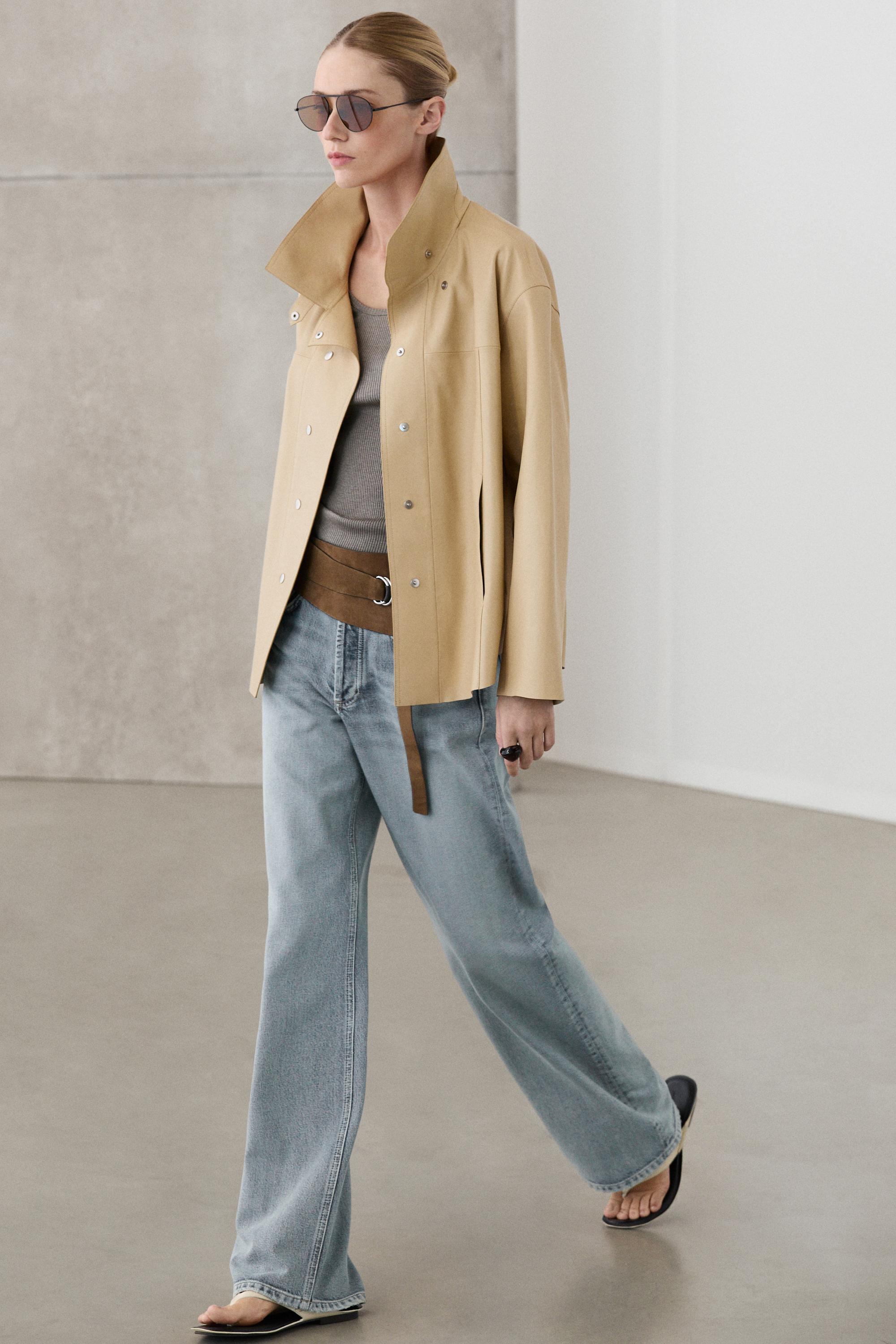Nappa leather shirt